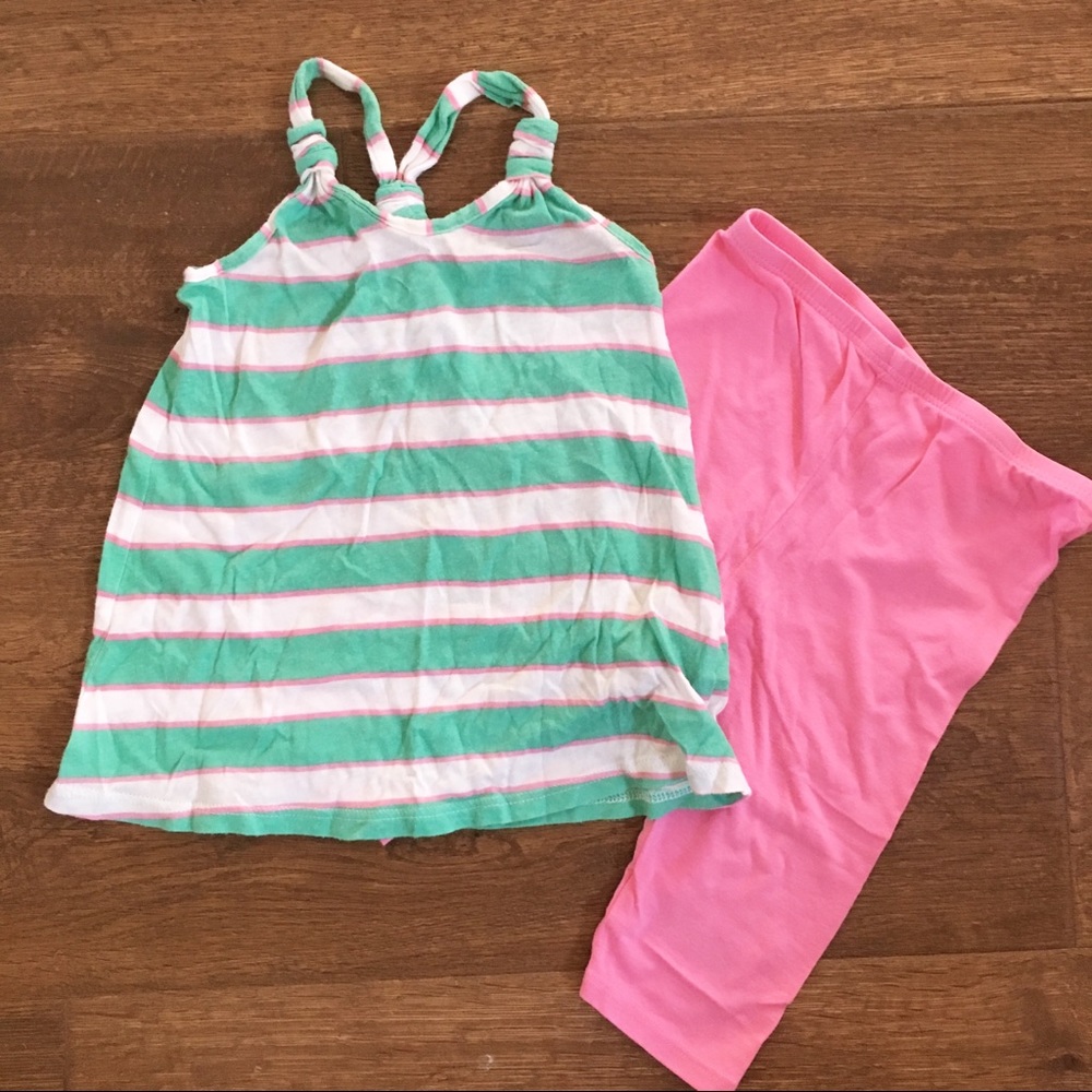 Girls Splendid Striped Tank and Legging Set